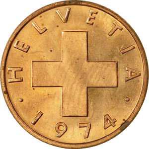 Switzerland / Two Centimes (Rappen), Tannheimer Design - obverse photo