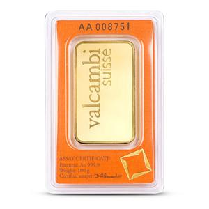 Switzerland / Gold One Hundred Grams Bar - Valcambi - obverse photo