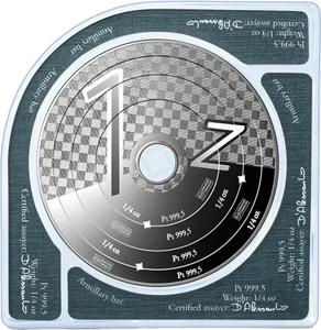 Switzerland / Platinum Ounce Bar - Valcambi Armillary - reverse photo