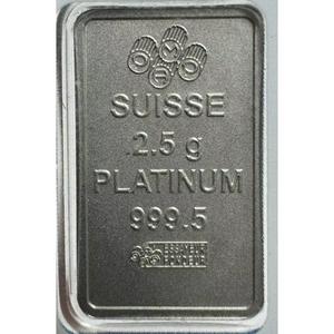 Switzerland / Platinum Two and a Half Grams Bar - PAMP Fortuna - reverse photo