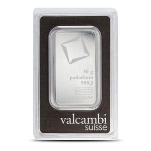 Switzerland / Palladium Fifty Grams Bar - Valcambi - reverse photo