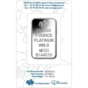 Switzerland / Platinum Ounce Bar - PAMP Fortuna - obverse photo