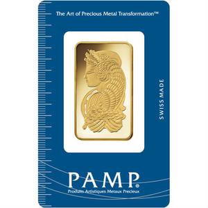 Switzerland / Gold Ounce Bar - PAMP - reverse photo