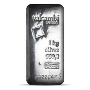 Switzerland / Silver Kilo Bar - Valcambi - reverse photo