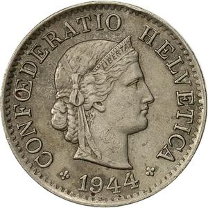 Switzerland / Five Centimes (Rappen) 1944 - obverse photo
