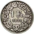 One Franc 1931: Photo Coin, Switzerland, Franc, 1931 / thumbnail