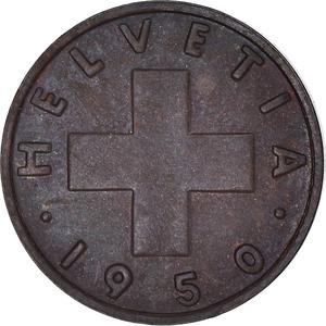 Switzerland / One Centime (Rappen) 1950 - obverse photo
