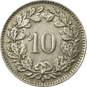 Switzerland / Ten Centimes (Rappen) 1947 - reverse photo