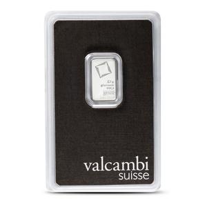 Switzerland / Platinum Two and a Half Grams Bar - Valcambi - reverse photo