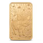 Gold Five Grams Bar - Lucky Pig: Photo Coin, Switzerland, Gold Five Grams Bar - Lucky Pig / thumbnail