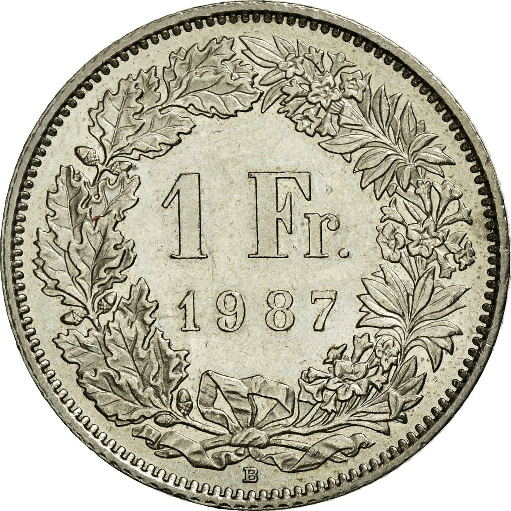 One Franc 1987 Coin From Switzerland Online Coin Club