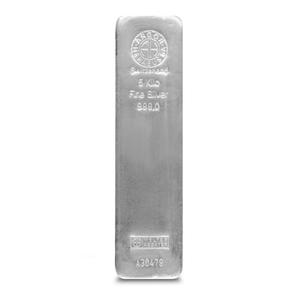 Switzerland / Silver Five Kilos Bar - Argor-Heraeus - reverse photo