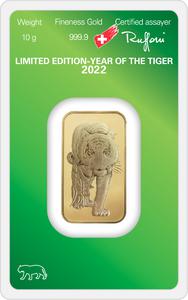 Switzerland / Gold Ten Grams 2022 Argor Heraeus Year of the Tiger - reverse photo