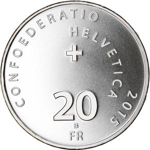 Switzerland / Twenty Francs 2015 Hornussen - obverse photo