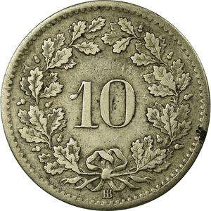 Switzerland / Ten Centimes (Rappen) 1851 - reverse photo