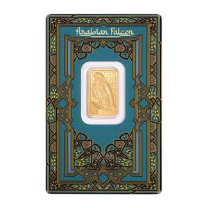 Switzerland / Gold Five Grams Bar - Arabian Falcon - reverse photo