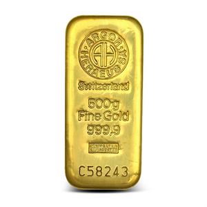 Switzerland / Gold Half Kilo Bar - Argor-Heraeus, Cast - reverse photo