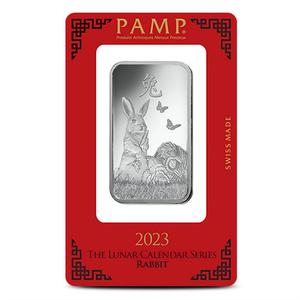 Switzerland / Silver Ounce Bar 2023 Year of the Rabbit - reverse photo