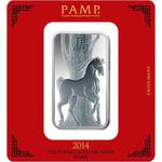 Silver One Hundred Grams Bar 2014 Year of the Horse: Photo Coin, Switzerland, Silver One Hundred Grams Bar 2014 Year of the Horse / thumbnail