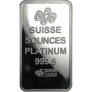 Switzerland / Platinum Five Ounces Bar - PAMP Fortuna - obverse photo