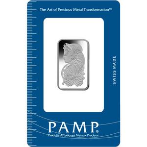 Switzerland / Platinum Half Ounce Bar - PAMP Fortuna - reverse photo