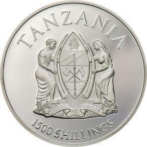 Tanzania / Silver Two Ounces 2017 Royal Bengal Tiger - obverse photo
