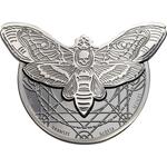 Silver Two Ounces 2018 Death's Head Hawkmoth: Photo Coin, Tanzania, Silver Two Ounces 2018 Deaths Head Hawkmoth / thumbnail