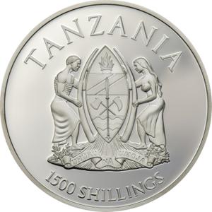 Tanzania / Silver Two Ounces 2017 Bengal Tiger - obverse photo
