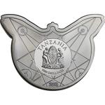 Silver Two Ounces 2018 Death's Head Hawkmoth: Photo Coin, Tanzania, Silver Two Ounces 2018 Deaths Head Hawkmoth / thumbnail