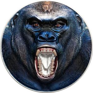 Tanzania / Silver Two Ounces 2019 Western Gorilla - reverse photo