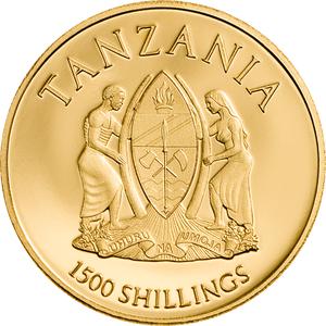 Tanzania / Gold Half Gram 2018 Death's Head Hawkmoth - obverse photo