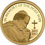 Tanzania / Gold Half Gram 2015 In Memory of the Holy Pope - reverse photo