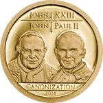 Gold Half Gram 2014 Canonization of the Popes: Photo Coin, Tanzania, Gold Half Gram 2014 Canonization of the Popes / thumbnail