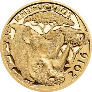Tanzania / Gold Ounce 2016 Big Five - Black Rhino - reverse photo