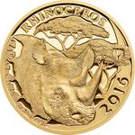 Gold Ounce 2016 Big Five - Black Rhino: Photo Coin, Tanzania, Gold Ounce 2016 Big Five - Black Rhino / thumbnail