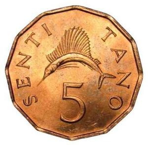 Tanzania / Five Senti 1982 - reverse photo