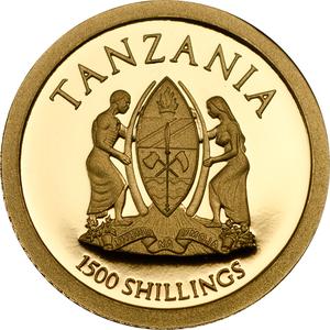 Tanzania / Gold Half Gram 2015 In Memory of the Holy Pope - obverse photo