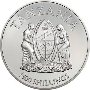 Tanzania / Silver Two Ounces 2019 Western Gorilla - obverse photo