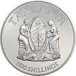 Silver Two Ounces 2019 Western Gorilla: Photo Coin, Tanzania, Silver Two Ounces 2019 Western Gorilla / thumbnail