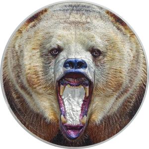 Tanzania / Silver Two Ounces 2020 American Grizzly Bear - reverse photo