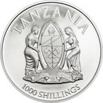 One Thousand Shillings Silver 2013 Cheetah: Photo Coin, Tanzania, One Thousand Shillings Silver 2013 Cheetah / thumbnail