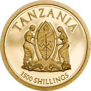 Tanzania / Gold Half Gram 2014 Canonization of the Popes - obverse photo
