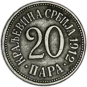 Serbia, Third Kingdom of / Twenty Para 1912 - obverse photo