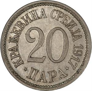 Serbia, Third Kingdom of / Twenty Para 1917 - reverse photo
