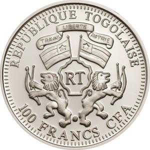 Togo / One Hundred Francs 2010 Green Sunbird - obverse photo