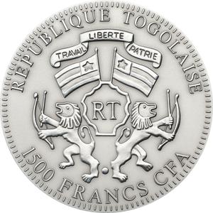 Togo / Silver Two Ounces 2012 European Bison - obverse photo