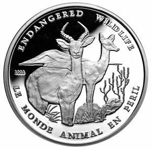 Togo / One Thousand Francs 2003 Dama Gazelle - reverse photo