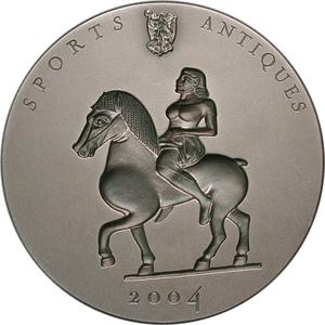 Togo / Silver Ounce 2004 Horsewoman - Concave - reverse photo
