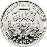 One Thousand Francs 2010 Year of the Tiger: Photo Coin, Togo, One Thousand Francs 2010 Year of the Tiger / thumbnail