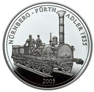Togo / One Thousand Francs 2005 German Railways - reverse photo